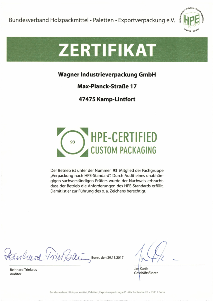 HPE-Zertifikat